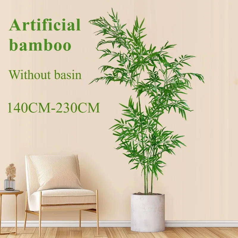 Ficus Lyrata Tree - الخيزران الاصطناعي كبير الخيزران الأخضر 1.4